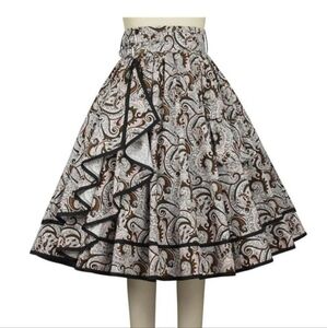 Chic Star. Steampunk Skirt in Paisley Print